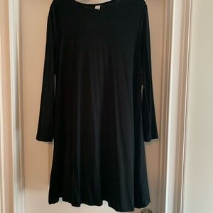 Long sleeve black tshirt dress